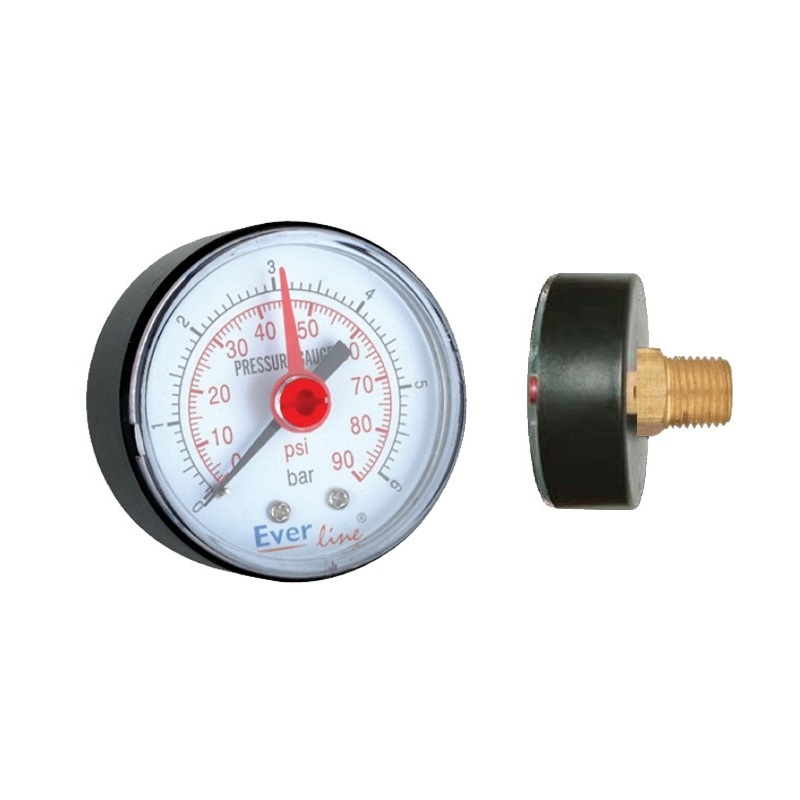 Manometer s plastovým puzdrom 0-6 bar, zadný, G1/4", 50 mm