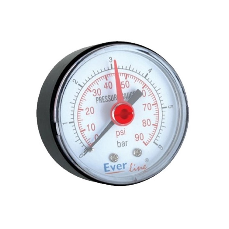Manometer s plastovým puzdrom 0-6 bar, zadný, G1/4", 50 mm