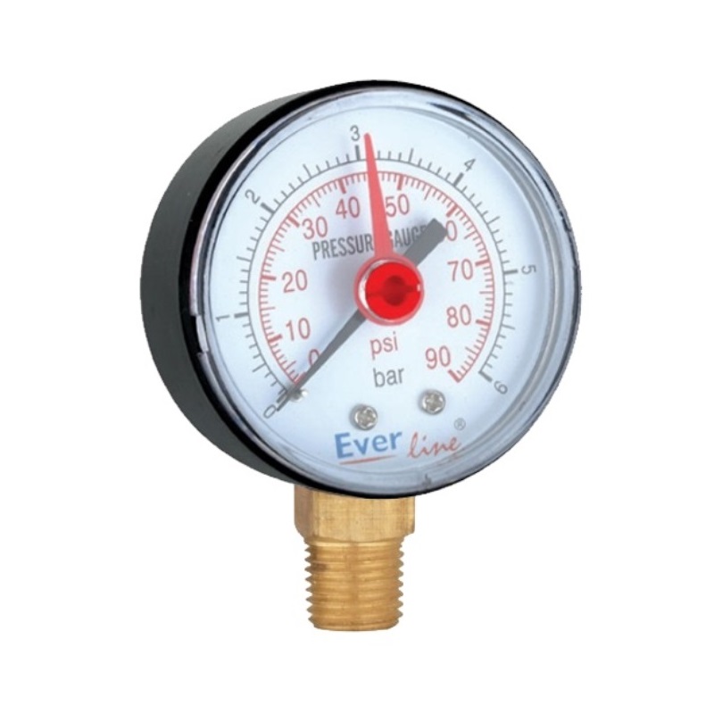 Manometer s plastovým puzdrom 0-6 bar, spodný, G1/4", 50 mm