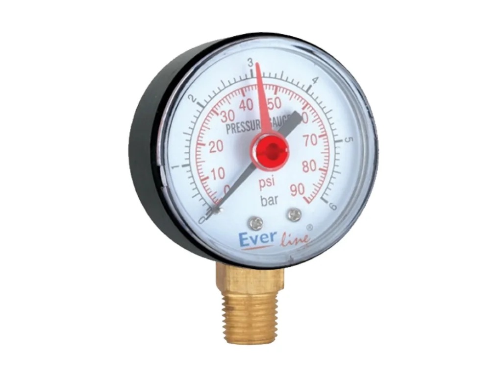 Manometer s kovovým puzdrom 0–6 bar, spodný, G1/4", 50 mm