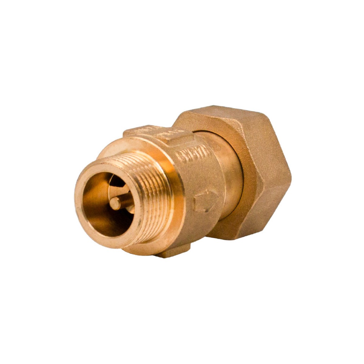 Mosadzné šróbenie k vodomeru so spätnou klapkou 1/2"x3/4" - PN10